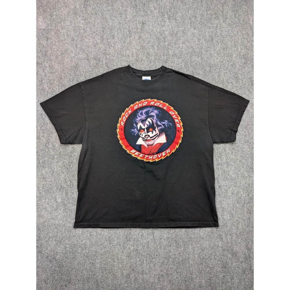 Vintage KISS Symphony Alive IV T-Shirt Beethoven Rock and Roll Over 2XL 2003 y2k